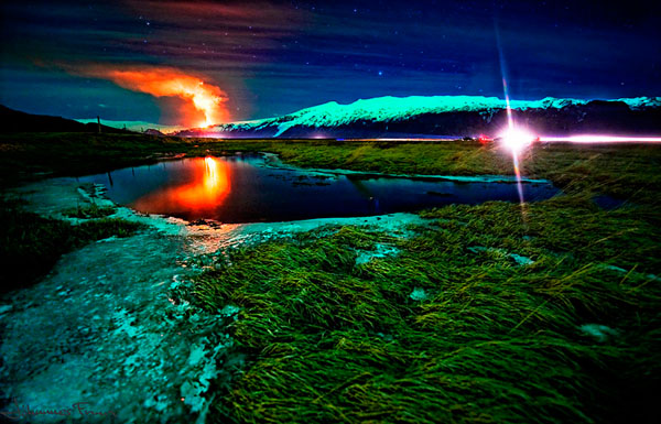 Photograph Johannes Frank Johannesson Volcano On The Glacier on One Eyeland